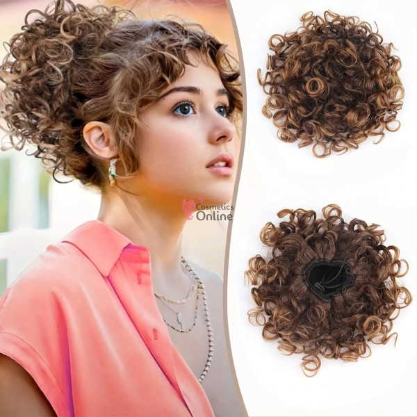 Coc modern din par artificial cu elastic W803T427A Saten Mediu Ombre - NEW